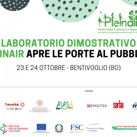 Il 23 e 24 ottobre il nuovo Laboratorio Dimostrativo del progetto PLEINAIR apre le porta al pubblico nel corso di una due giorni di eventi